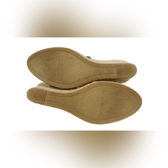 Burberry Authenticated Check Canvas Espadrille Wedge Sandals Women's 40(FS6A) - Picture 4 of 5